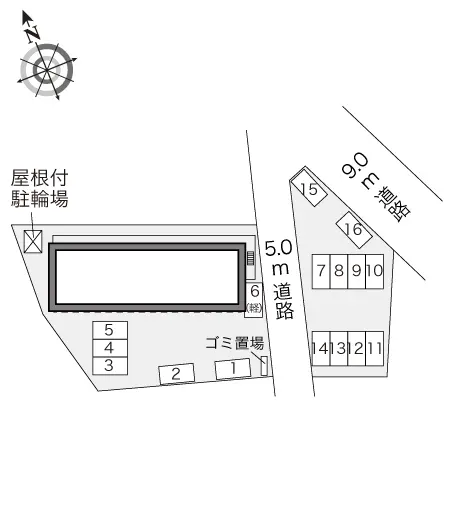 ★手数料０円★高岡市戸出伊勢領　月極駐車場（LP）